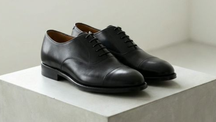 内羽根ストレートチップの革靴